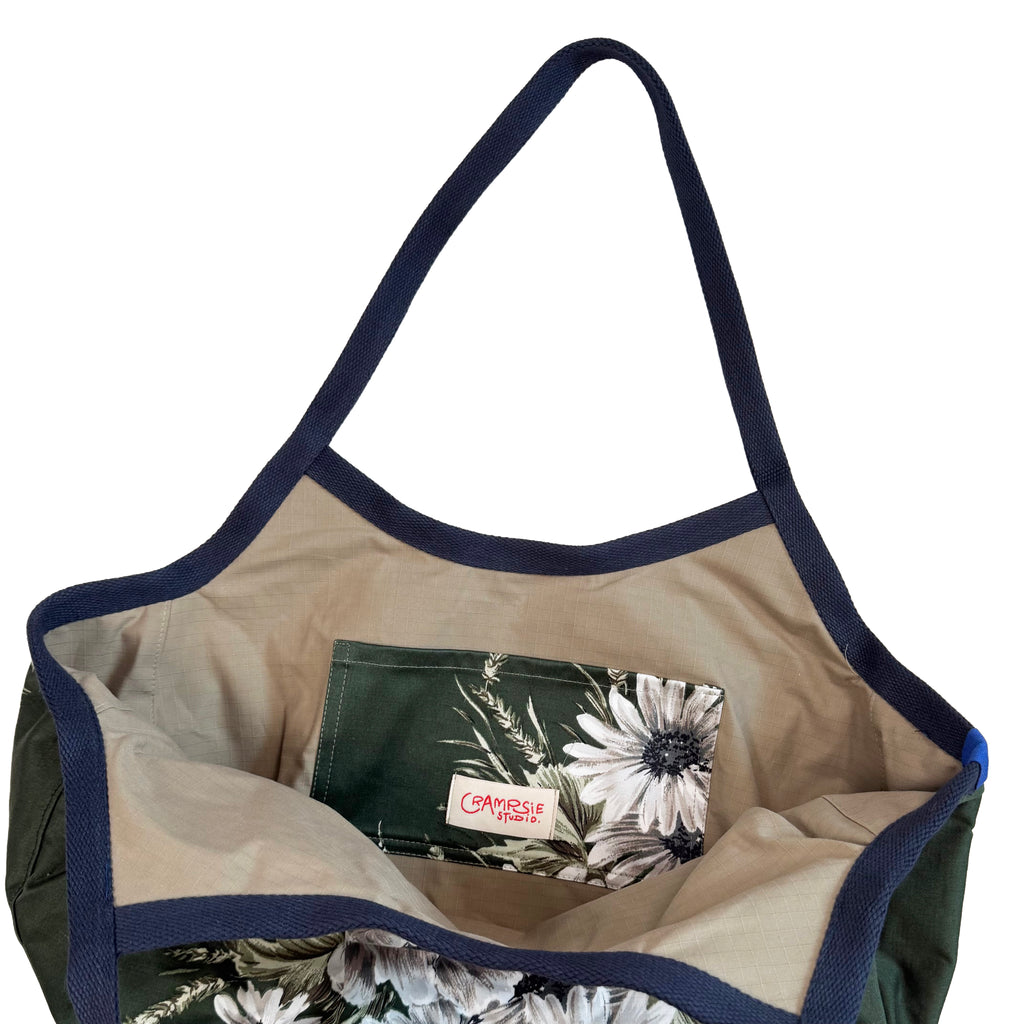 Floral Green Shopper Bag