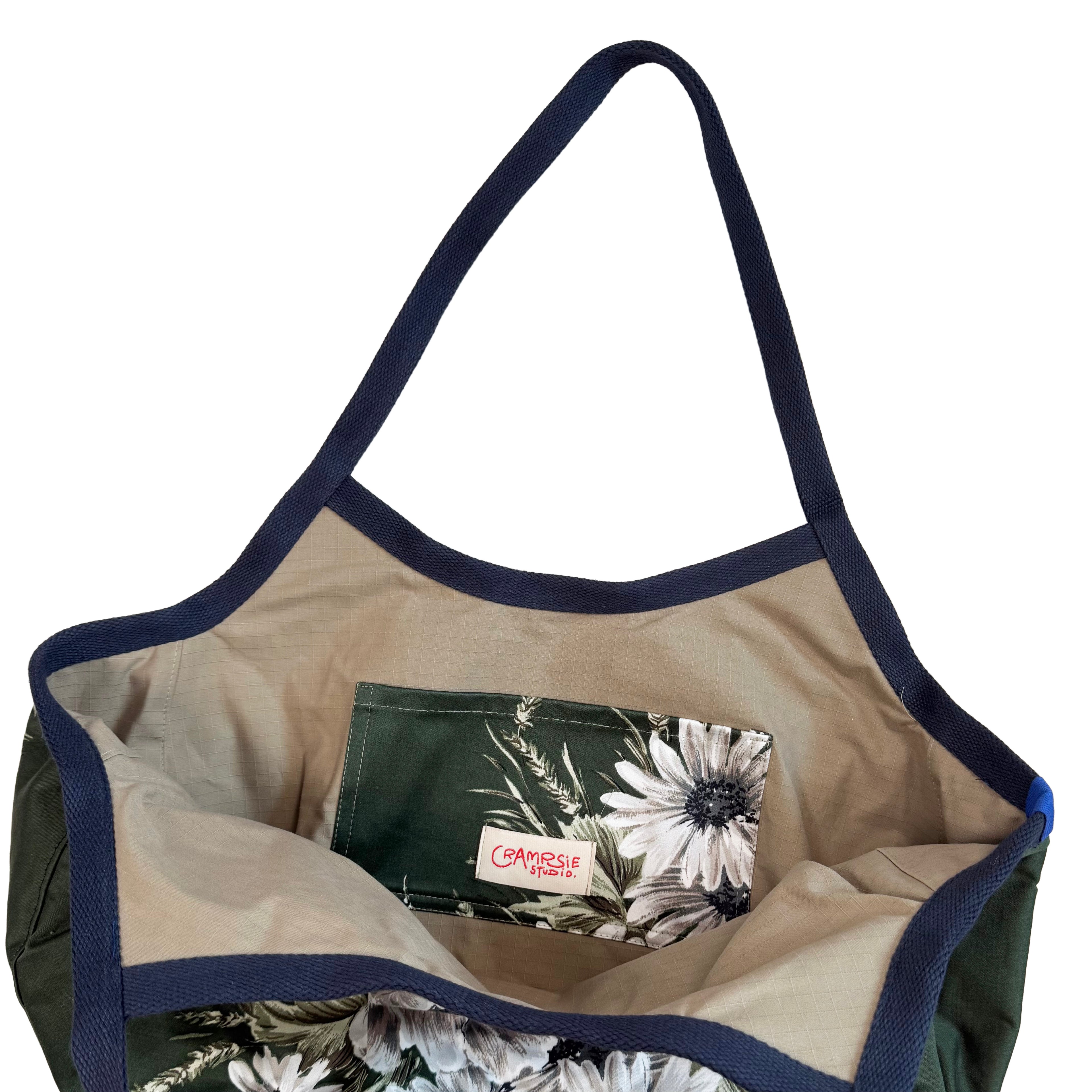 Floral Green Shopper Bag
