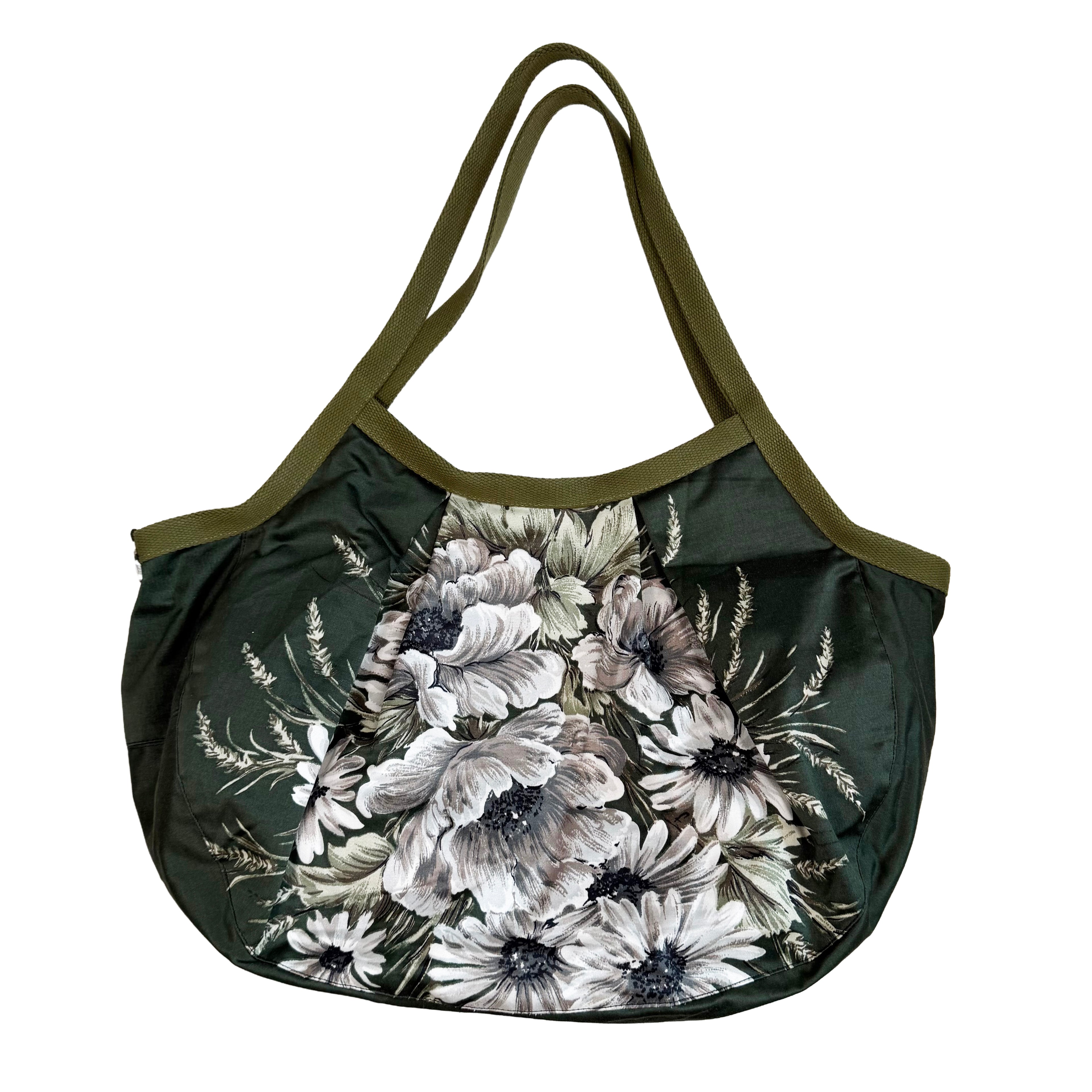 Floral Green Shopper Bag